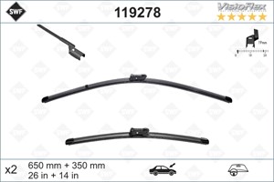 Pyyhkijänsulka, Edessä, chevrolet,fiat,hyundai,kia,nissan,opel, 1272092, 95423458, 95423459, 983501J000, 98350-1J000, 983501P000, 98350-