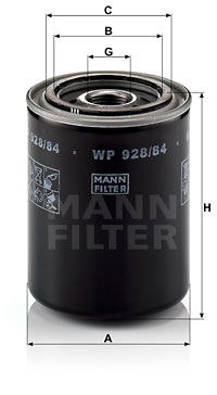 Öljynsuodatin MANN-FILTER WP 928/84
