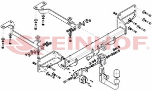 Vetokoukku, irrotettava, land rover range rover sport ii