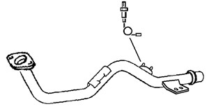 Pakoputki, Edessä, toyota corolla, corolla compact, corolla kombi, corolla liftback, 17410-11810, 17410-1B090