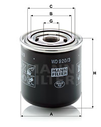 Hydrauliikkasuodatin, automaattivaihteisto MANN-FILTER WD 920/3