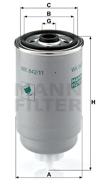 Polttoainesuodatin MANN-FILTER WK 842/11