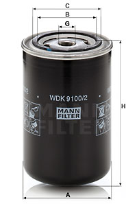 Polttoainesuodatin MANN-FILTER WDK 9100/2
