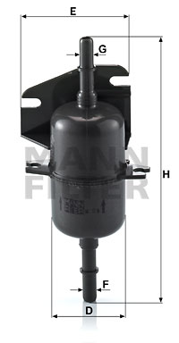Polttoainesuodatin MANN-FILTER WK 510