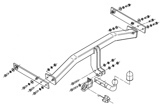 Vetokoukku STEINHOF STV-127 VW Tiguan '07-