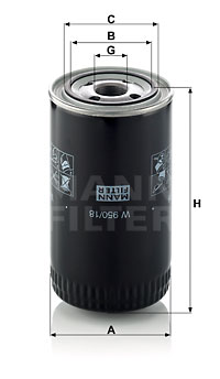 Öljynsuodatin MANN-FILTER W 950/18
