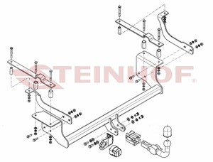 Vetokoukku, irrotettava, suzuki ignis i, ignis ii