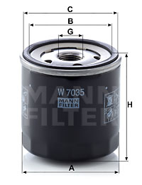 Öljynsuodatin MANN-FILTER W 7035