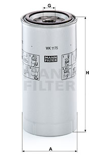 Polttoainesuodatin MANN-FILTER WK 1175 x