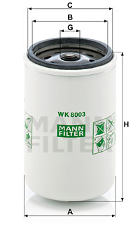 Polttoainesuodatin MANN-FILTER WK 8003 x