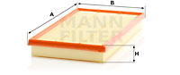 Ilmansuodatin MANN-FILTER C 43 002