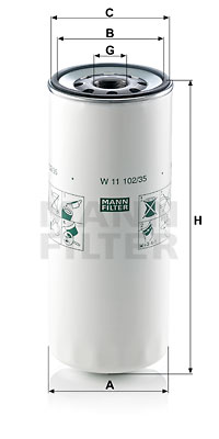Öljynsuodatin MANN-FILTER W 11 102/35