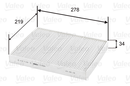 Raitisilmasuodatin VALEO 715581