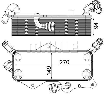 Öljynjäähdytin, autom. vaihteisto MAHLE ORIGINAL CLC 218 000P