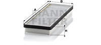 Raitisilmasuodatin MANN-FILTER CU 3855