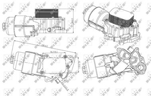 Öljynjäähdytin, moottoriöljy, citroën,peugeot, 1103N9, 51858829, 51892922, 51905680, 701 721 335 B, 701 721 335, 7D1 721 335