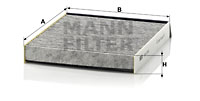 Raitisilmasuodatin MANN-FILTER CUK 2240