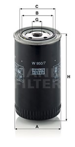 Öljynsuodatin, vw lt 28-35 flak/chassi i, lt 28-35 skåp i, 00 03 563 603, 00 750 657 02, 061 115 561, 119980084, 15208-9X800, 15209-T900
