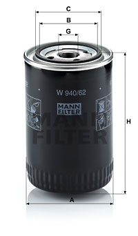Öljynsuodatin MANN-FILTER W 940/62