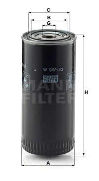 Öljynsuodatin MANN-FILTER W 962/53