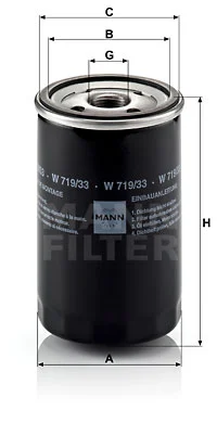 Öljynsuodatin MANN-FILTER W 719/33