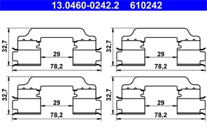 Tarvikesarja, jarrupala, Etuakseli, renault kangoo / grand kangoo ii, kangoo be bop, kangoo express, 44 08 314 67R