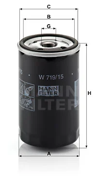 Öljynsuodatin MANN-FILTER W 719/15