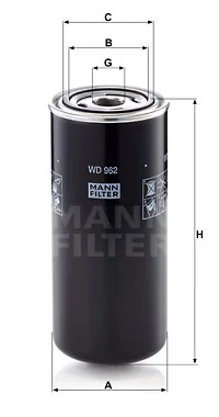 Öljynsuodatin MANN-FILTER WD 962