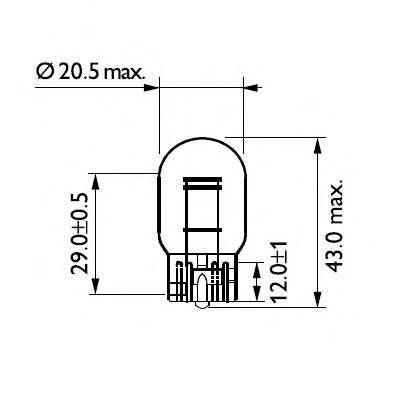 Polttimo, vilkkuvalo PHILIPS 12066B2