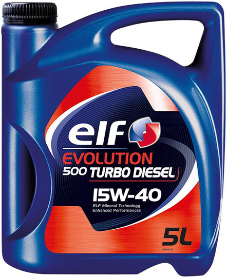 Moottoriöljy ELF EVOLUTION 500 TURBO DIESEL 15W40 5L