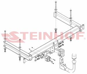 Vetokoukku, irrotettava, audi a4 b7, a4 b8, a4 b8 avant, a5