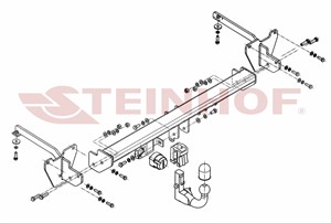 Vetokoukku, irrotettava, fiat doblo buss, doblo cargo, doblo flak/chassi