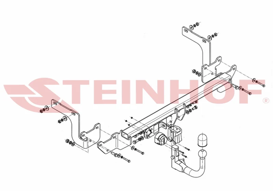 Vetokoukku STEINHOF STC-050 Citroen C4 Picasso, Grand Picasso '13-