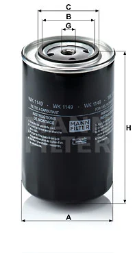 Polttoainesuodatin MANN-FILTER WK 1149