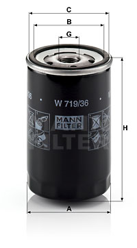 Öljynsuodatin MANN-FILTER W 719/36