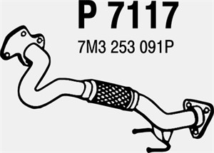 Pakoputki, Edessä, ford galaxy i, seat alhambra, vw sharan, 7M3253091P