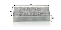 Raitisilmasuodatin MANN-FILTER CUK 2030