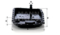 Hydrauliikkasuodatin, automaattivaihteisto MANN-FILTER H 50 001