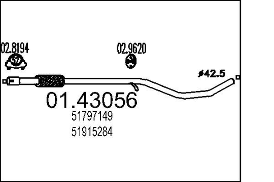Pakoputki MTS 01.43056