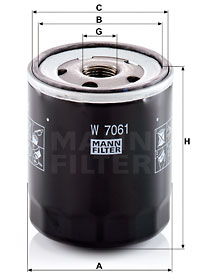 Öljynsuodatin MANN-FILTER W 7061