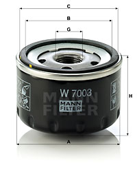 Öljynsuodatin MANN-FILTER W 7003