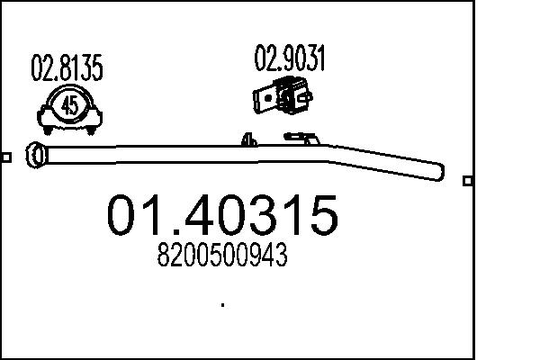 Pakoputki MTS 01.40315