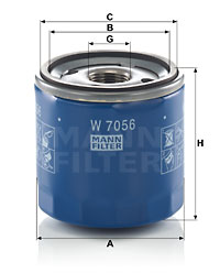 Öljynsuodatin MANN-FILTER W 7056