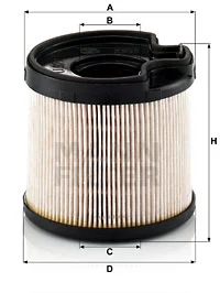 Polttoainesuodatin MANN-FILTER PU 922 x