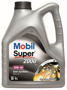Moottoriöljy Mobil Super 2000 X1 10W-40, 4L, Universal