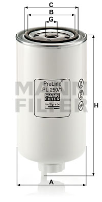 Polttoainesuodatin MANN-FILTER PL 250/1