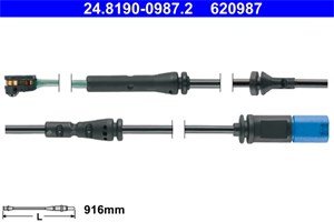Kulumisenilmaisin, jarrupala, Etuakseli, Etuakseli, vasen, bmw, 34 35 6 861 807, 34 35 6 890 788