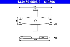 Tarvikesarja, jarrupala, Etuakseli, bmw, 34 11 6 850 934, 34 11 6 862 801