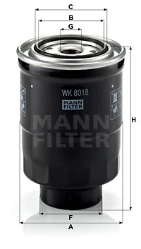 Polttoainesuodatin MANN-FILTER WK 8018 x