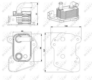 Öljynjäähdytin, moottoriöljy, opel astra h, astra h gtc, astra h kombi, astra h skåp / kombi, vauxhall astra mk v, astravan mk v, 50 00